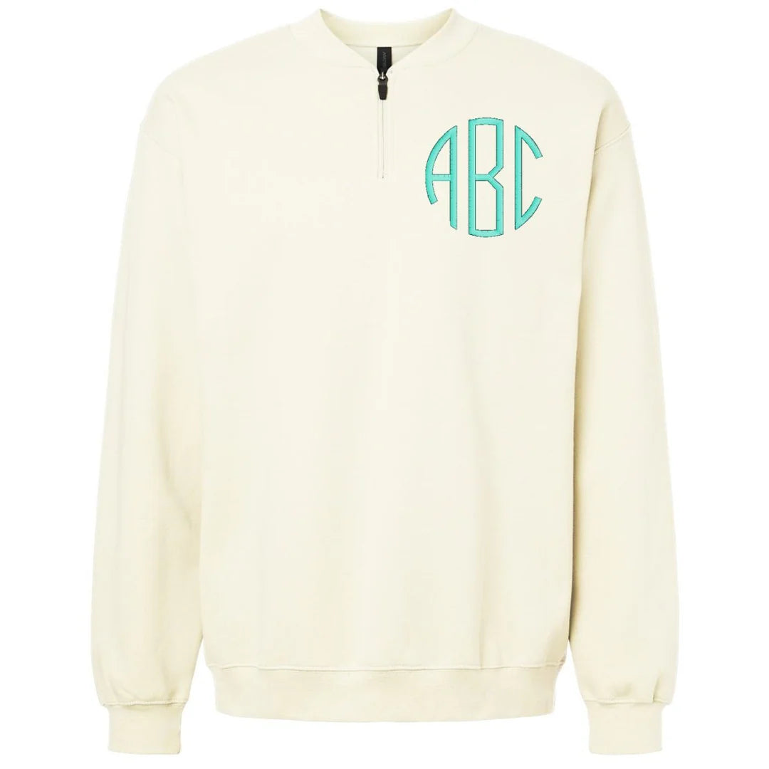 Monogrammed Short Zip Sweatshirt
