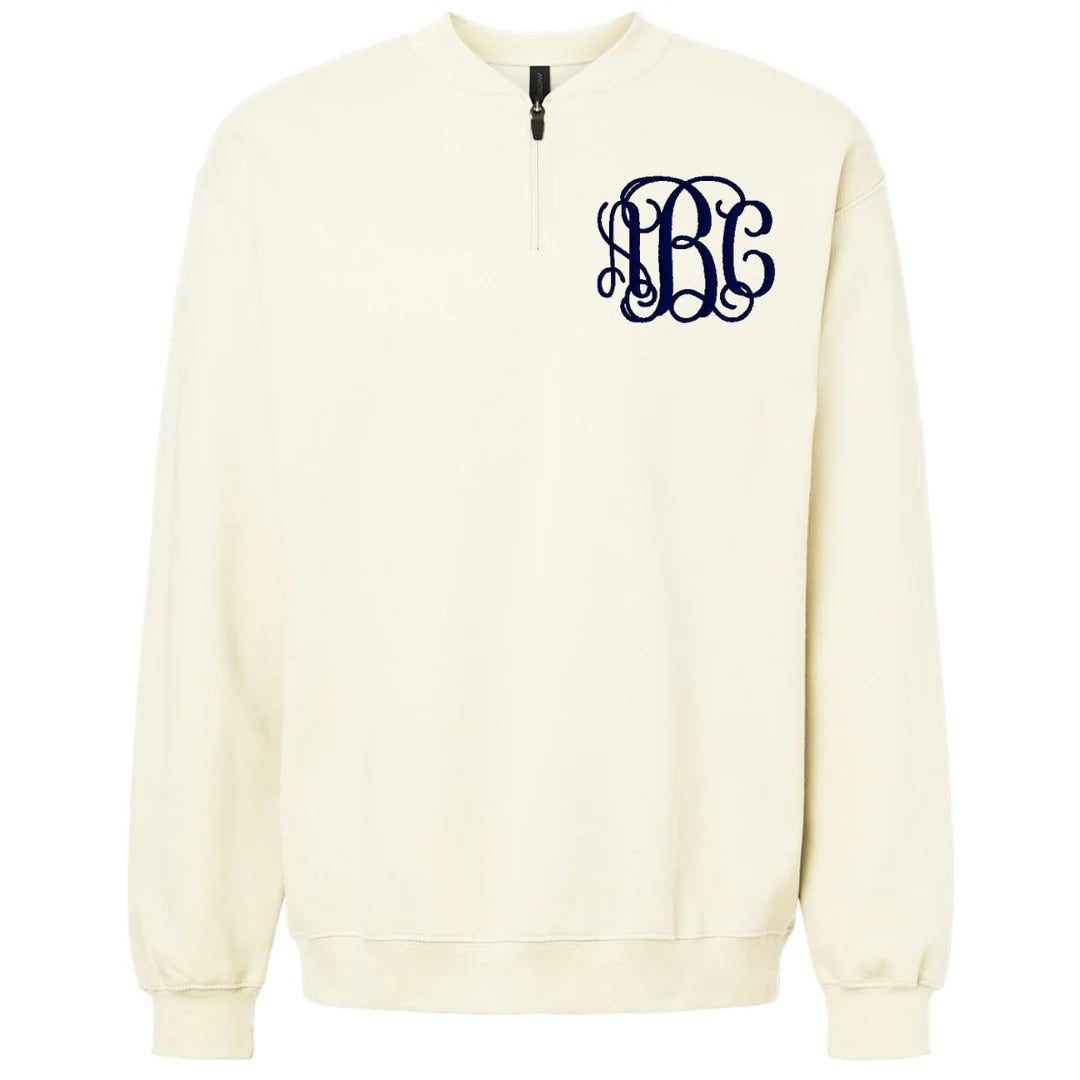 Monogrammed Short Zip Sweatshirt