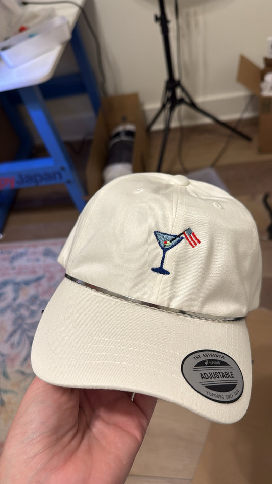 Patriotic Martini Baseball Hat
