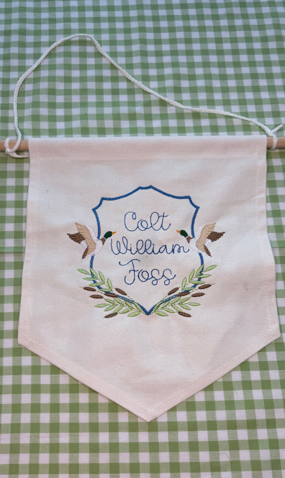 Mallard Ducks Baby Banner