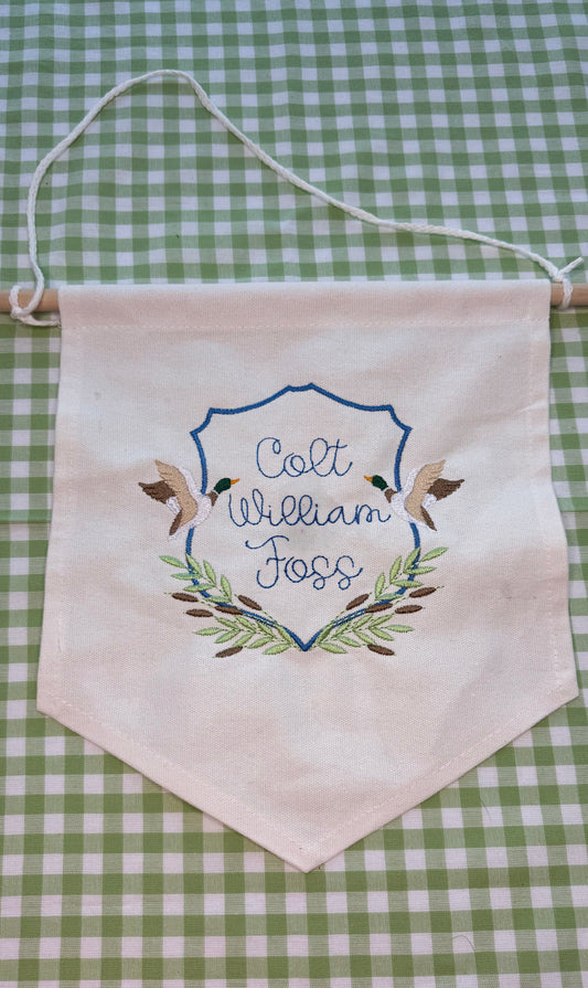 Mallard Ducks Baby Banner