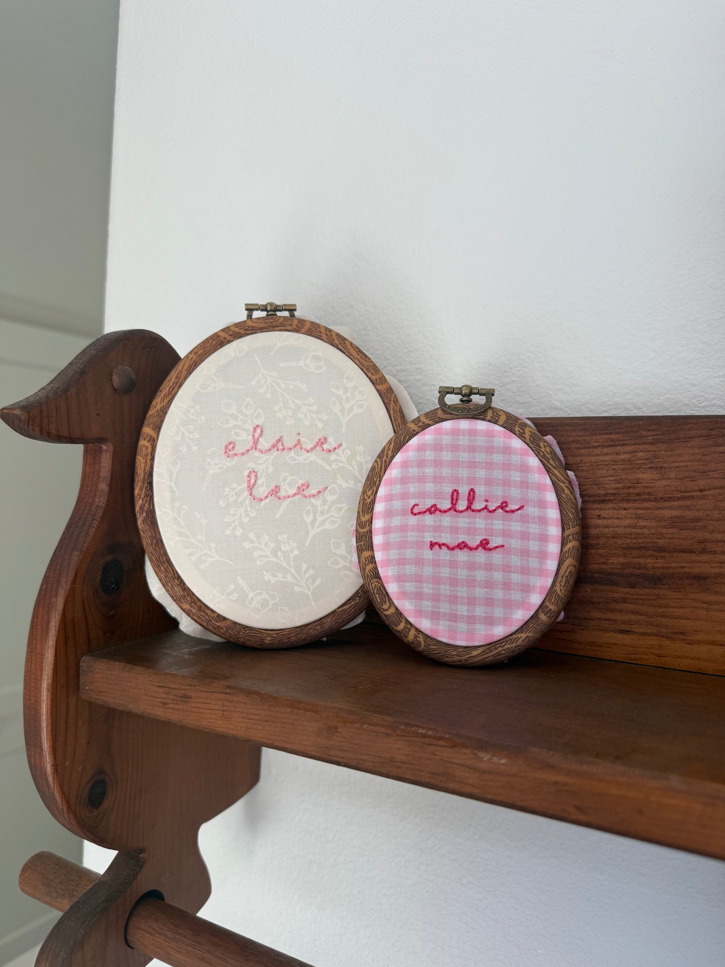 Hand Embroidered Name Hoop