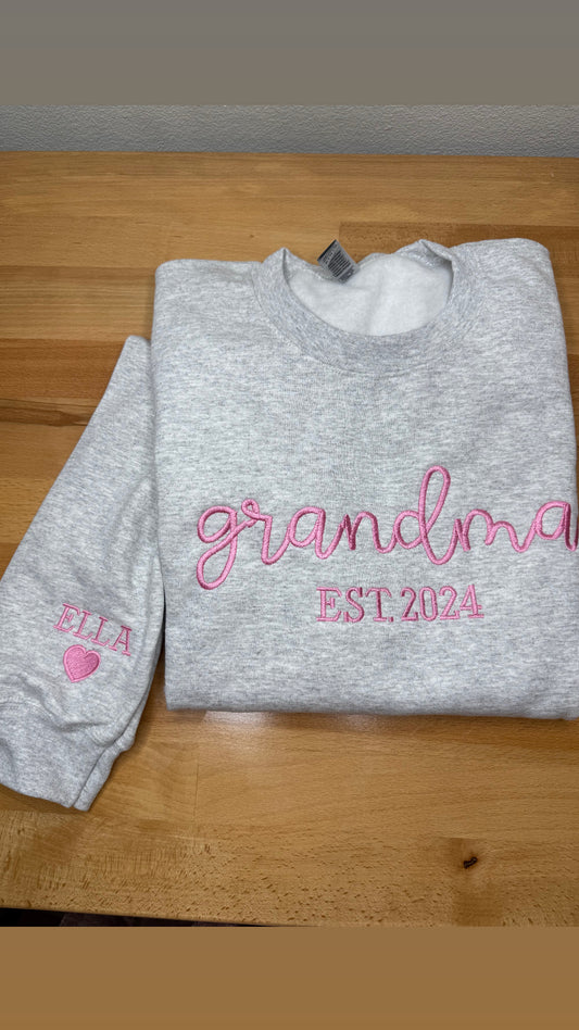 Grandma Sweatshirt- Mimi/Memaw/etc