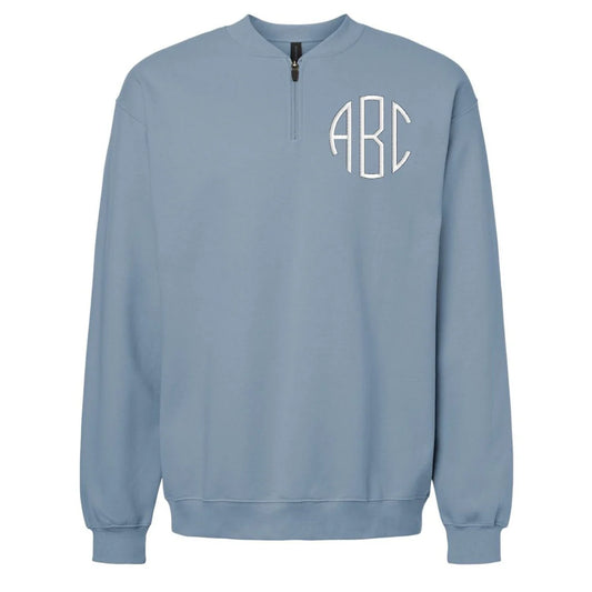 Monogrammed Short Zip Sweatshirt
