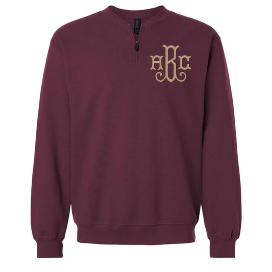 Monogrammed Short Zip Sweatshirt