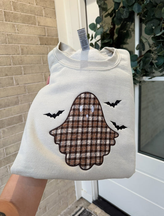 Vintage Plaid Ghost Sweatshirt