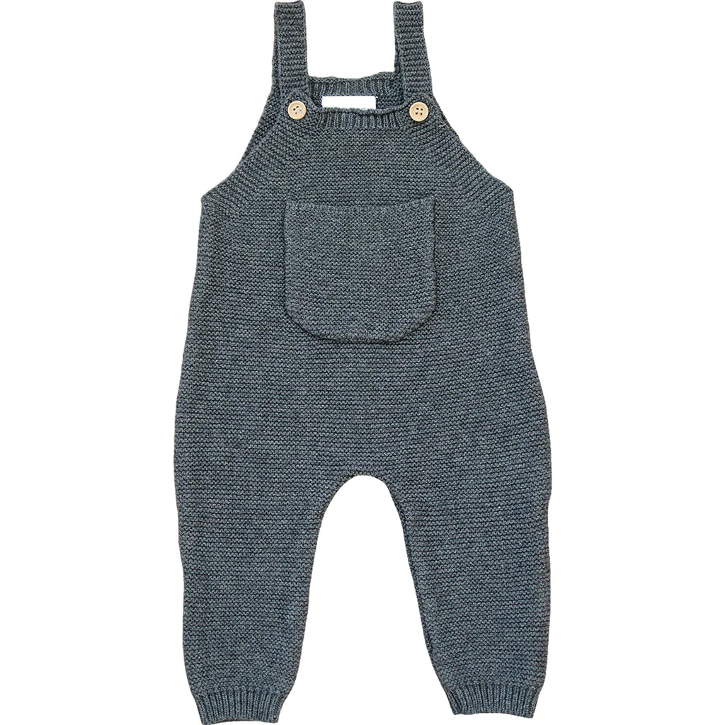 Knit Pocket Overall ~ Charcoal
