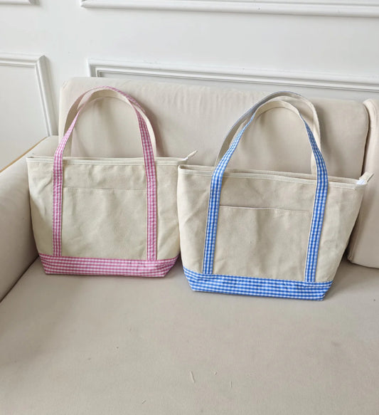 Gingham tote