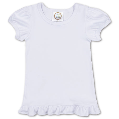 Girl's Short Sleeve Ruffle Tee